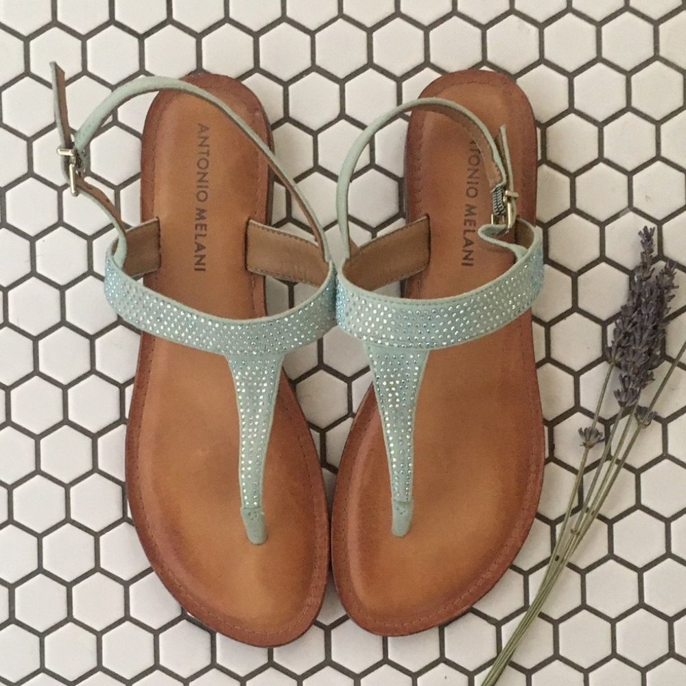 Antonio Melani, Sparkle Sandals, Mermaid Blue, 7m